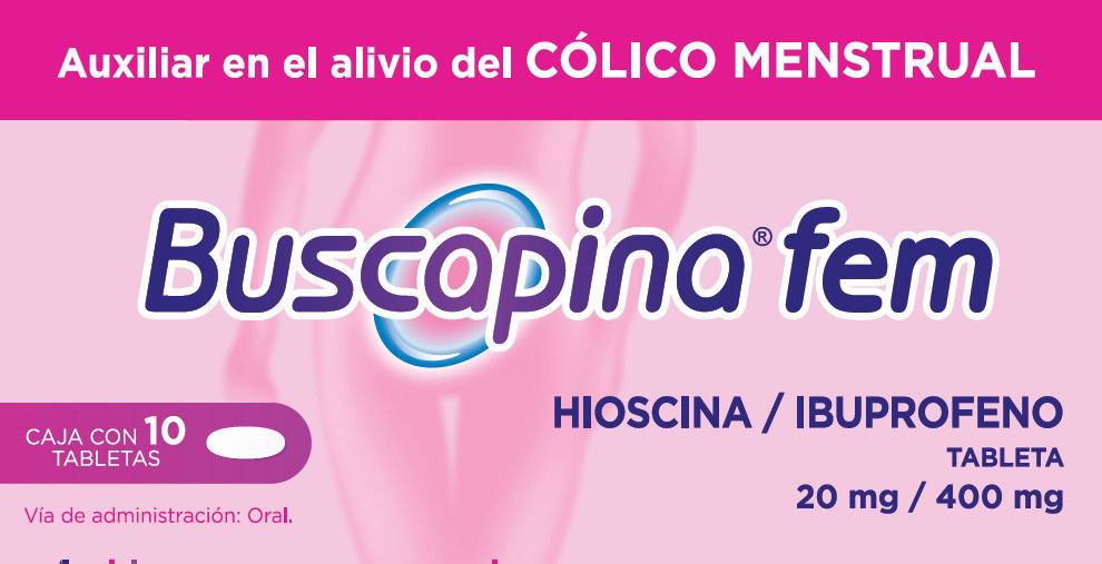 Imagen de BUSCAPINA FEM 10 TABS 20mg/400mg